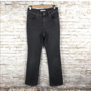 CHICO'S PLATINUM Black Jeans Embellished sz 0 4 S